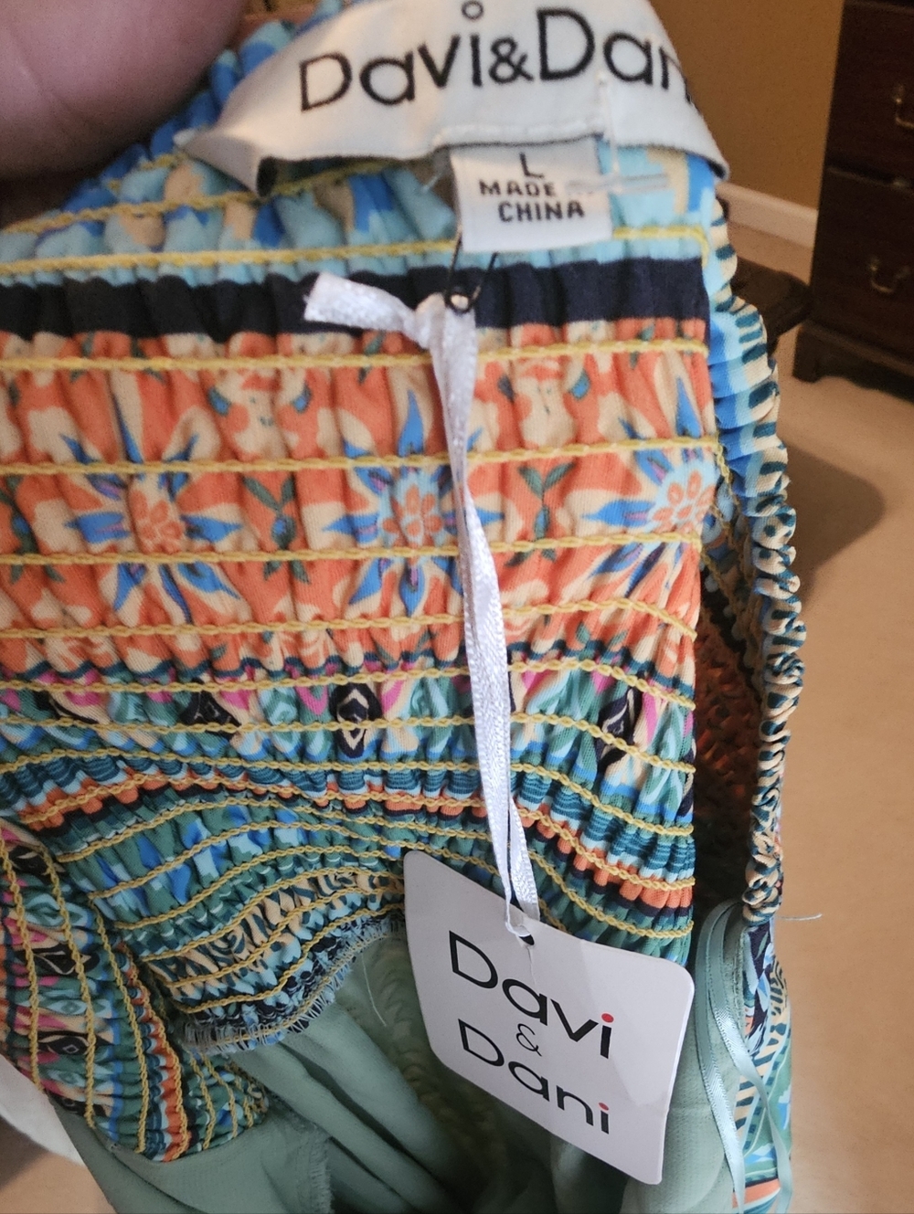 NWT...DAVI & DANI Kahuna Halter Maxi Dress SIZE LARGE - Picture 5 of 10
